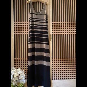 Vince Color-Block Stripe Maxi Dress